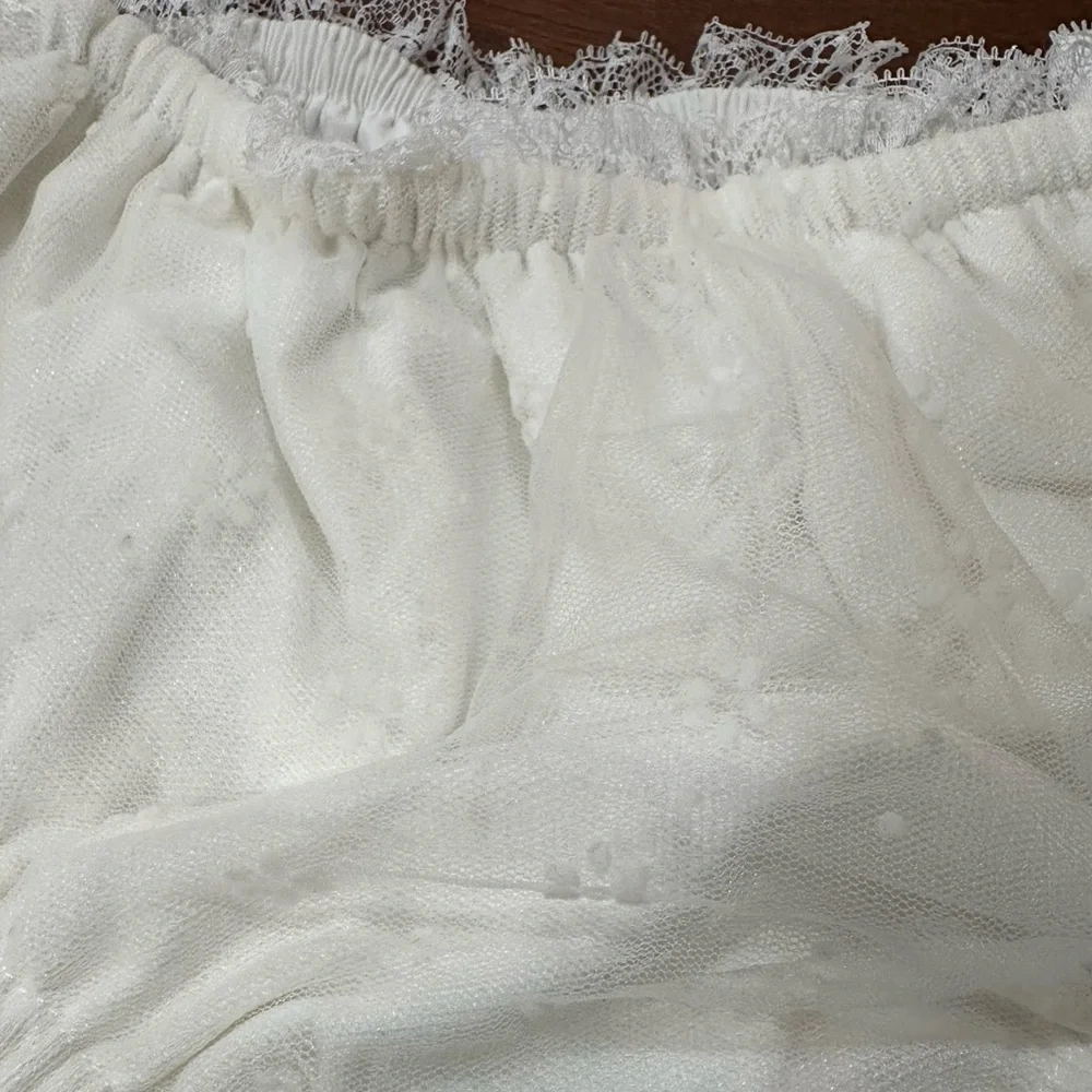 Abel and Lula Lace Diaper Covers Ivory Embroyered Lace Size 24m